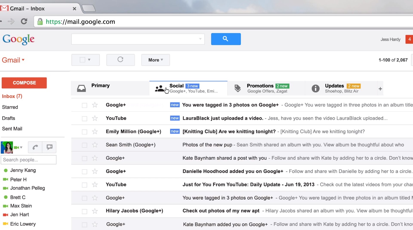 Gmails New User Interface