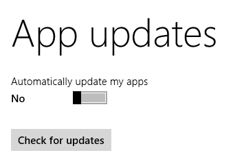 Disable Automatic App Updates