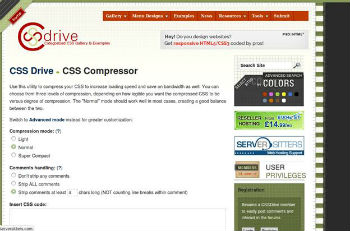 Webmaster Tool No.10- CSS Compressor by CSS Drive